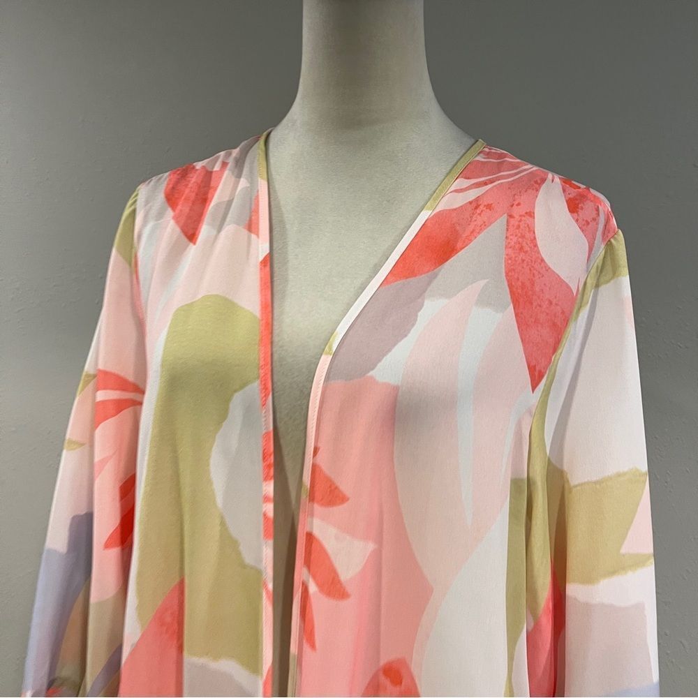 Floral swim cover up Kimono size L/XL - Picture 2 of 13